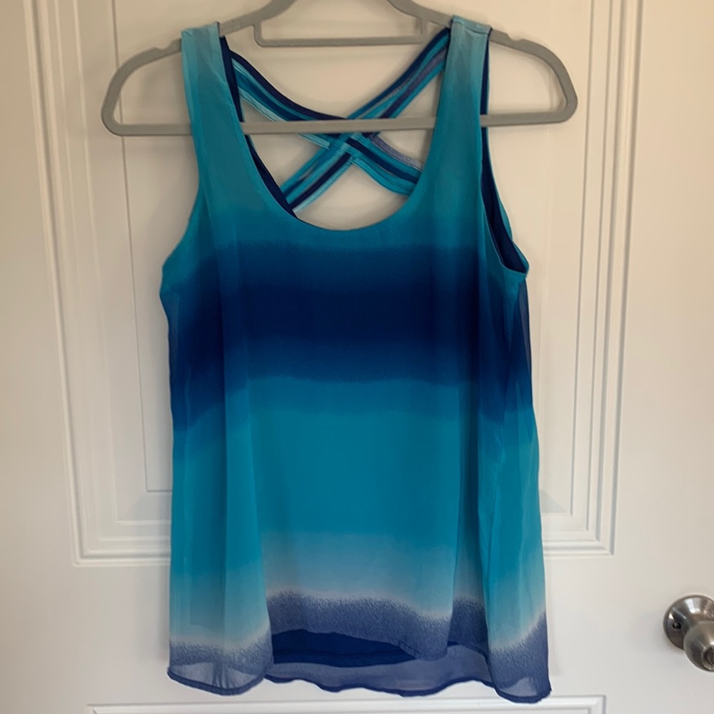 Flowy blue tank top